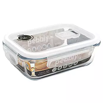 Boîte Hermétique Rectangulaire en Verre Pebbly 650 ml
