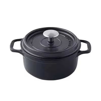 Cocotte en fonte à réserve d'eau ronde noire Invicta