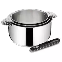 Lot 3 casseroles + poignée Lagostina Salvaspazio + fond Lagotherm
