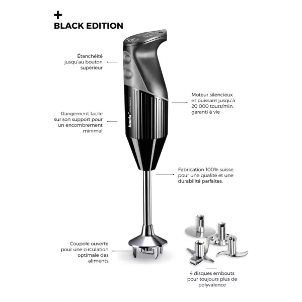 Mixeur plongeant Bamix Black Edition M 250