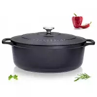 Cocotte fonte Chasseur ovale noire