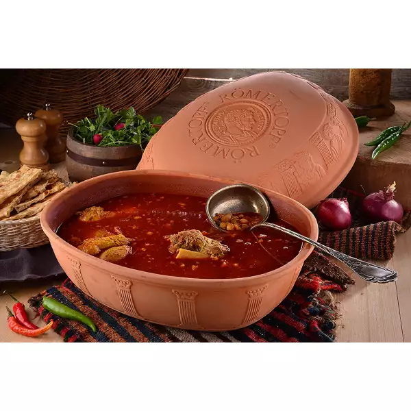 Cocotte Romertopf maxi 8 personnes 7 litres