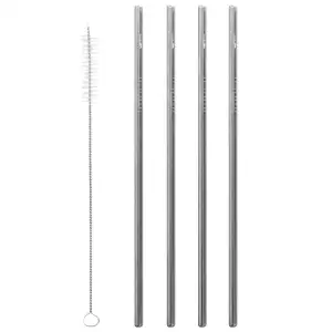140x140 - 4 Pailles Inox + Goupillon Qwetch