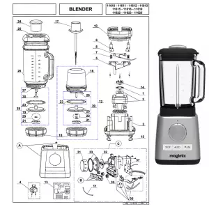 140x140 - Pièces détachées Blender POWER 4 Magimix