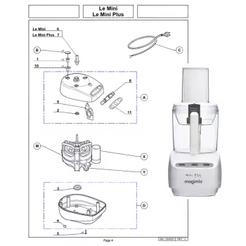 Pièces détachées MAGIMIX  MINI PLUS