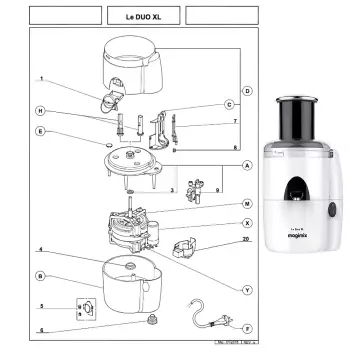 Pièces détachées MAGIMIX DUO XL