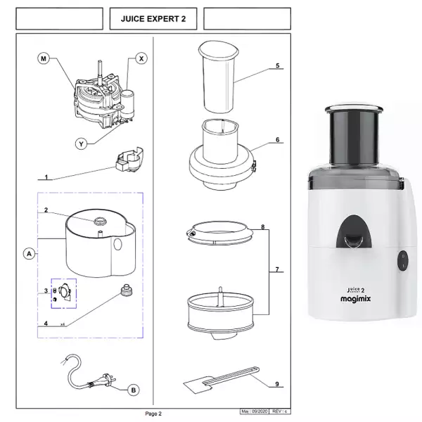 Pièces détachées Magimix Juice Expert 2