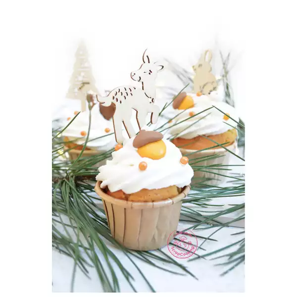 Décors Bois pour Gâteau et Bûche de Noël Scrapcooking