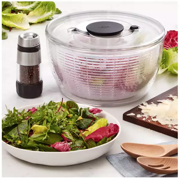 Essoreuse à salade transparente Oxo 26 cm