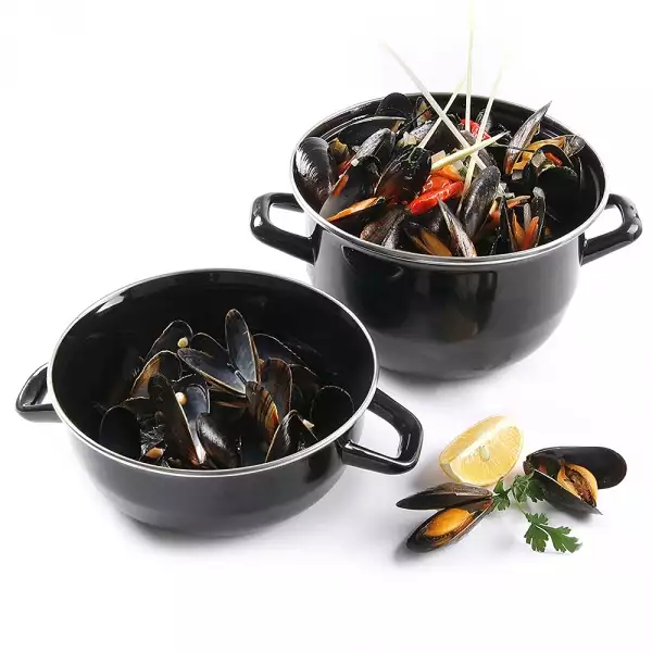 Cocotte à moules émaillée Hendi