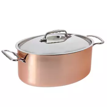 Cocotte Ovale Cuivre avec couvercle Inocuivre De Buyer