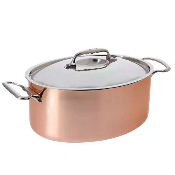 Cocotte Ovale Cuivre avec couvercle Inocuivre De Buyer