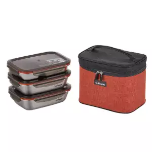 140x140 - Set 3 boites repas inox + sac de transport Cuitisan