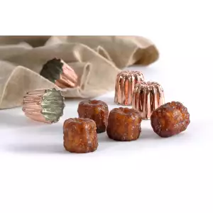 140x93 - Moule à cannelé en cuivre 35 mm