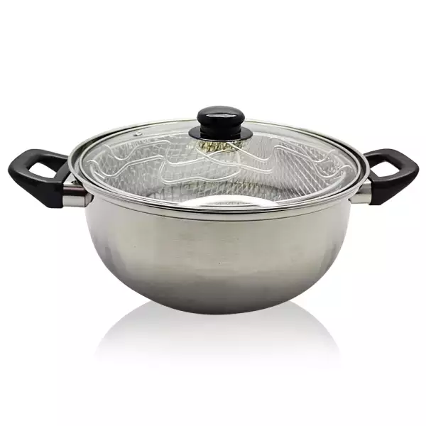Friteuse en acier inoxydable Home 28 cm avec panier 27 cm | Leroy Merlin