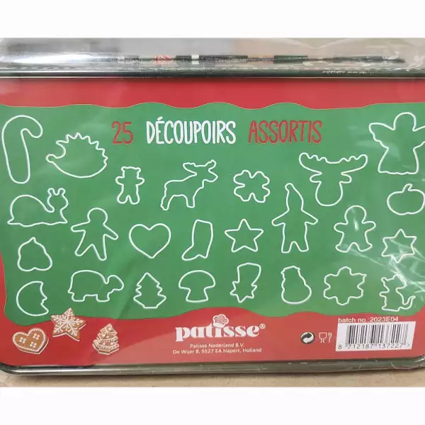 Boîte de 25 Découpoirs Inox Assortis Patisse