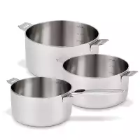Lot 3 casseroles inox Evolution Beka avec poignée amovible