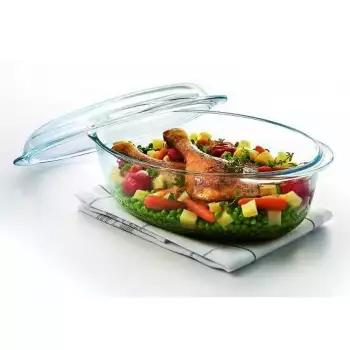 Cocotte Ovale avec Couvercle Pyrex