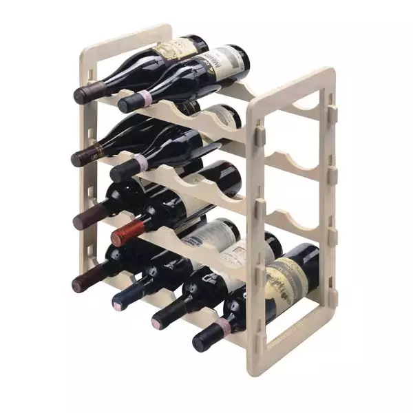 Range-bouteilles Geoyien Transparent – 2 étages Empilables, Pour Réfrigérateur, Vin, Eau, Boissons !