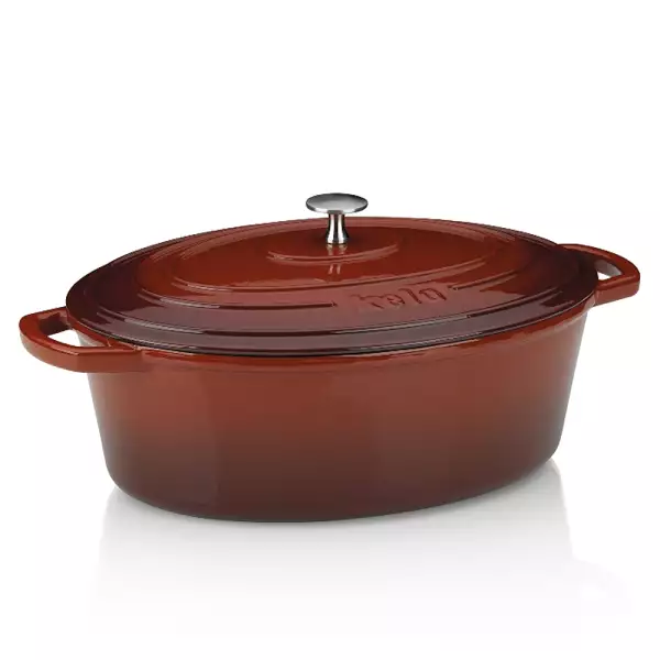 Cocotte en Fonte Emaillée Rouge Ovale Kela