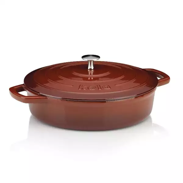 Sauteuse Ronde en Fonte Rouge Kela