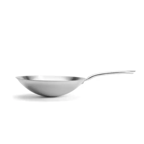 Wok inox demi-sphérique spécial induction De Buyer