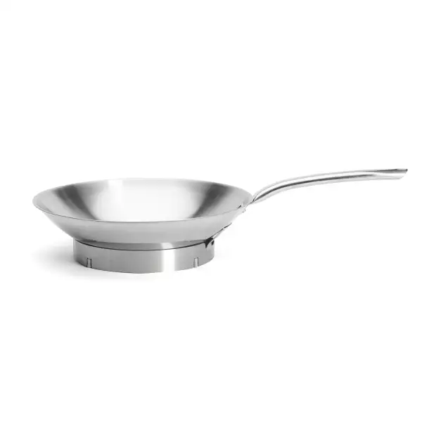 Wok inox demi-sphérique spécial induction De Buyer
