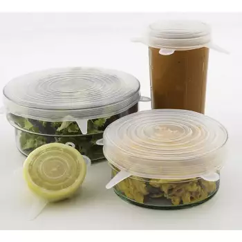 Lot de 6 Couvercles en Silicone Dotz