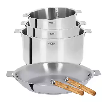 Batterie de cuisine 6 pièces Casteline amovible Cristel