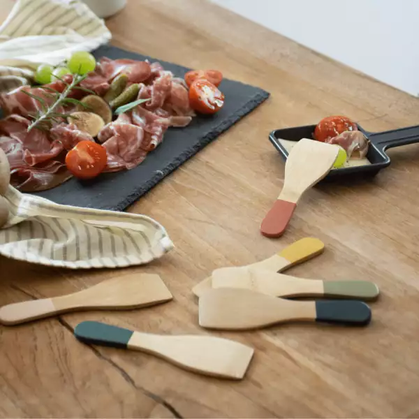 Spatules à raclette en bambou Pebbly