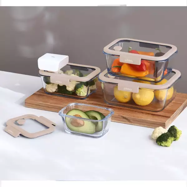 Boîte en verre Hermétique avec valve Pebbly