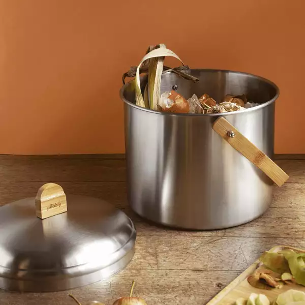 Seau à Compost Inox Pebbly