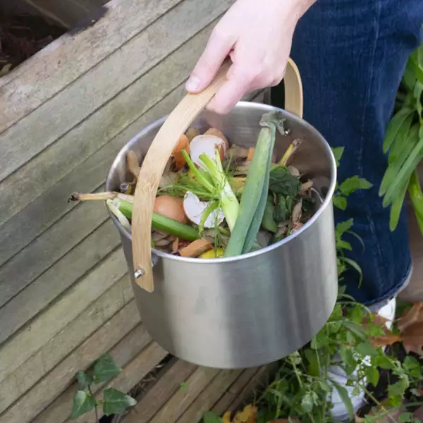 Seau à Compost Inox Pebbly