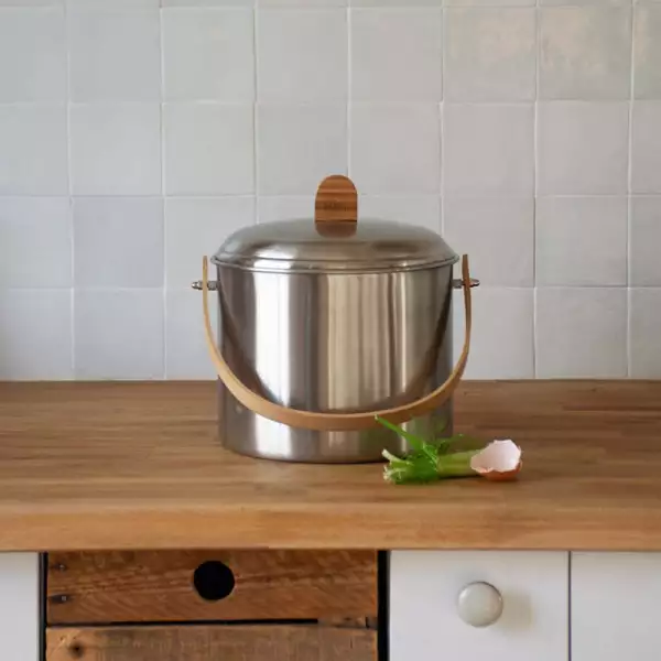 Seau à Compost Inox Pebbly