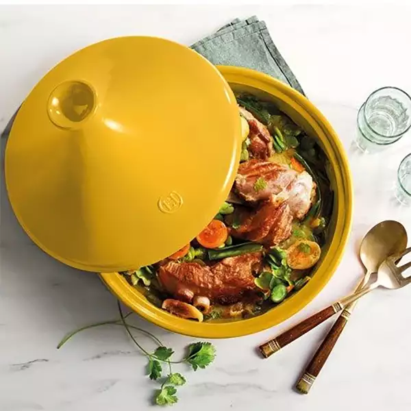 Plat à tajine Jaune Hêtre 32 cm Emile Henry