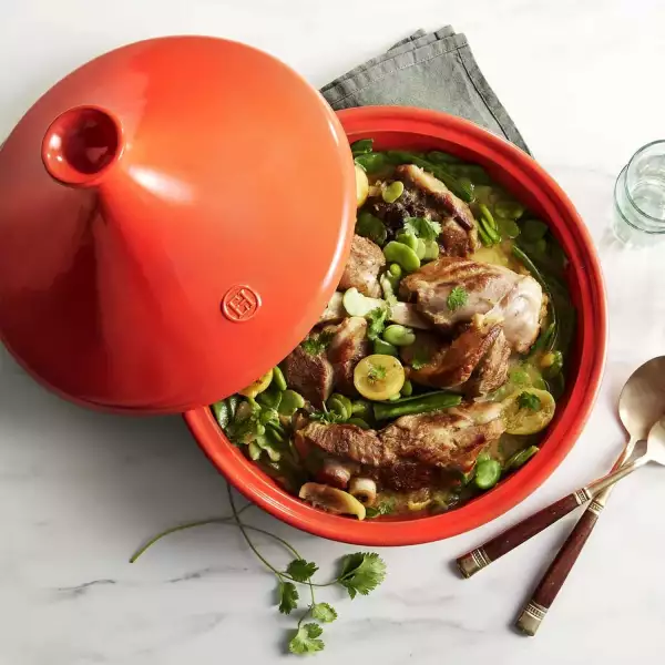 Plat à tajine Orange Charme 32 cm Emile Henry