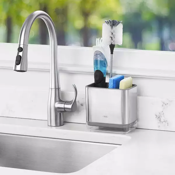 Organisateur d'évier en acier inoxydable Oxo