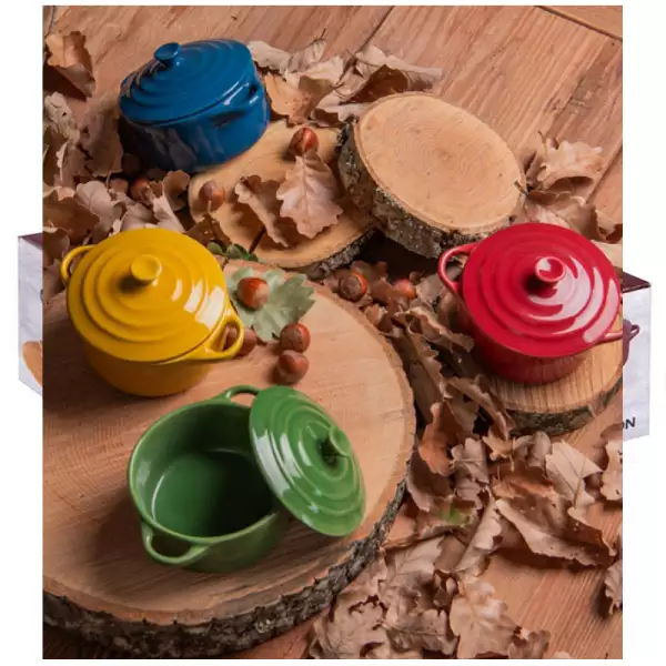 Set 4 Mini Cocottes Grès de couleur Table Passion