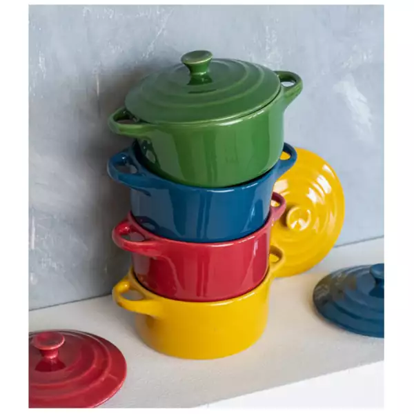 Set 4 Mini Cocottes Grès de couleur Table Passion