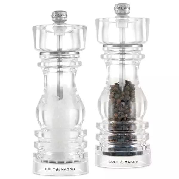 Coffret Moulins Sel & Poivre London Acrylique 18 cm Cole & Mason