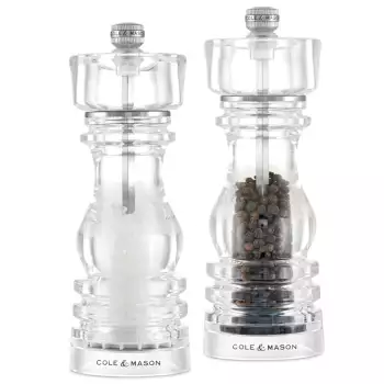 Coffret Moulins Sel & Poivre London Acrylique 18 cm Cole & Mason