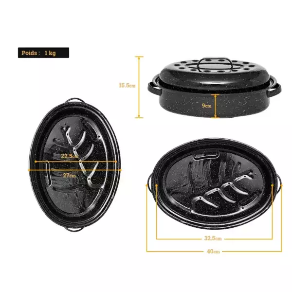 Cocotte Roaster Granite Ware 40 cm