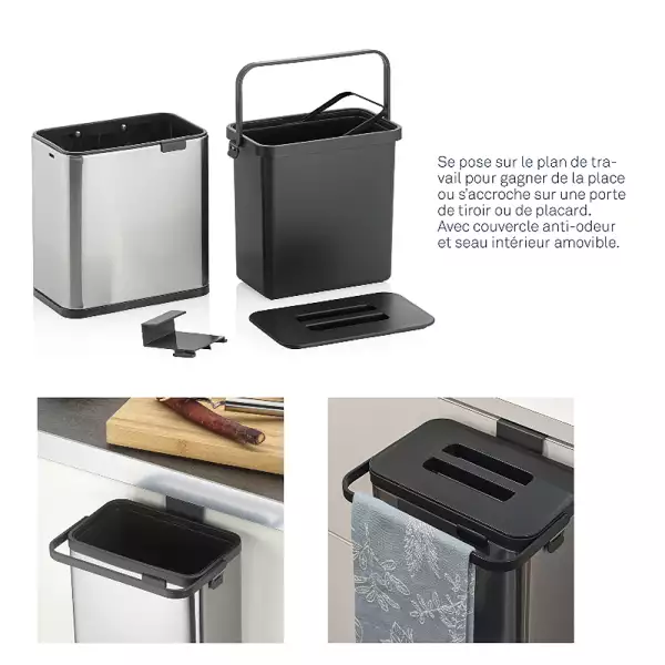 Poubelle à déchets organiques Plata Kela