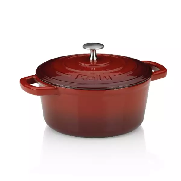 Cocotte en Fonte Emaillée Ronde Rouge Kela