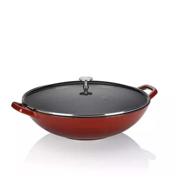 Wok en Fonte Calido Kela rouge