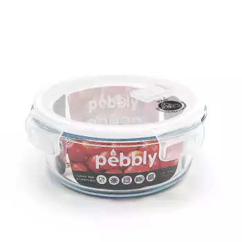 Boîte Hermétique Ronde en Verre Pebbly