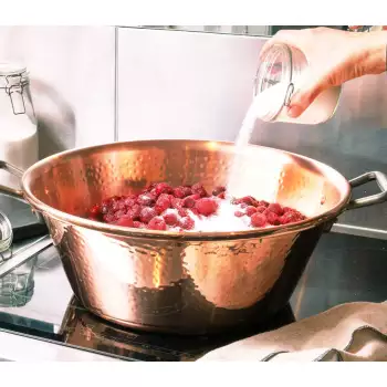 Bassine à Confiture Cuivre Martelé induction Baumalu