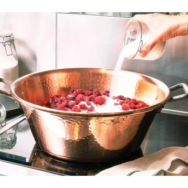 Bassine à Confiture Cuivre Martelé induction Baumalu