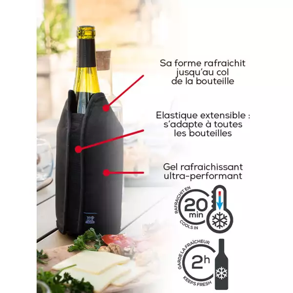 Rafraîchisseur extensible vins et champagnes Frizz Peugeot noir