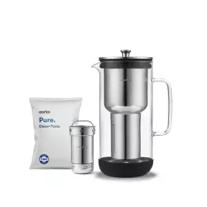 120x140 - Carafe à eau filtrante verre et inox Aarke